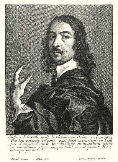 Stefano della Bella, italiensk tegner og grafiker (gravering) af Wenceslaus (after) Hollar