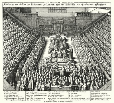 Retssagen mod Thomas Wentworth af Wenceslaus (after) Hollar