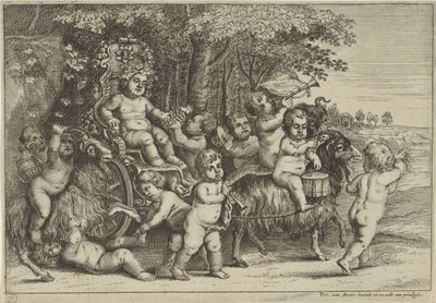 Procession af bacchant og drenge på geder af Wenceslaus Hollar (rejected attribution)