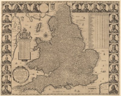 Et nyt og nøjagtigt kort over England af Wenceslaus Hollar