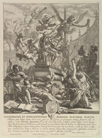 Allegori om jarlen af Arundels død, ca. 1646. af Wenceslaus Hollar