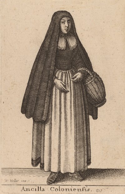 Tjenestepige af Köln, 1643. af Wenceslaus Hollar