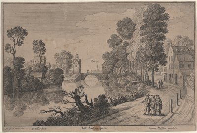 Antwerpen (ætsning) af Wenceslaus Hollar