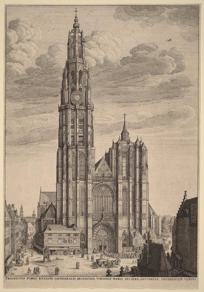 Antwerpens katedral af Wenceslaus Hollar