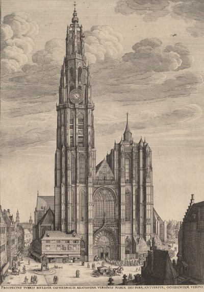 Antwerpen katedral, 1649. af Wenceslaus Hollar