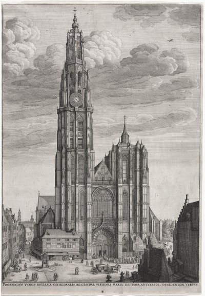 Antwerpen katedral, 1649. af Wenceslaus Hollar