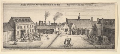 Arundel House fra nord, 1646. af Wenceslaus Hollar