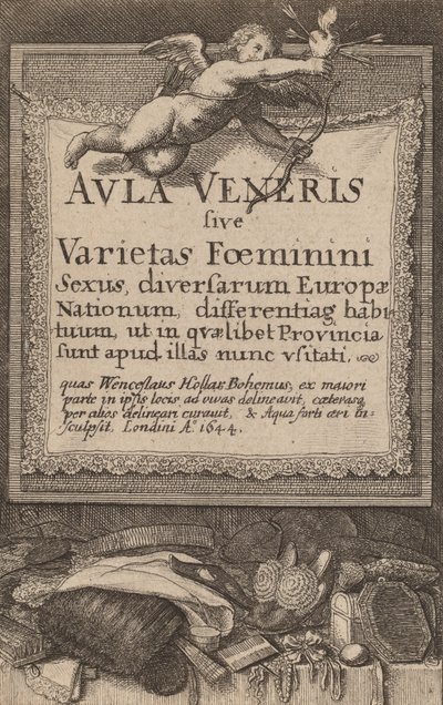 Fredagssalen: Titelblad, 1644. af Wenceslaus Hollar
