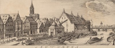 Efterår: Vinmarkedet, ca. 16281629. af Wenceslaus Hollar