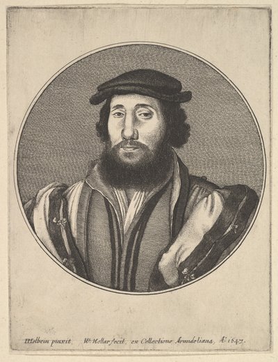 skægget mand, 1647. af Wenceslaus Hollar