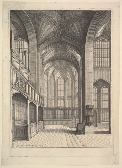 Brays Chapel i St. Georges Chapel, Windsor., 1663. af Wenceslaus Hollar