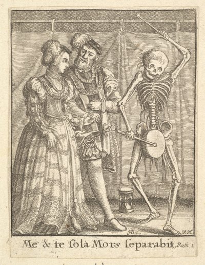 Brudepar, fra Dødedansen, 1651. af Wenceslaus Hollar
