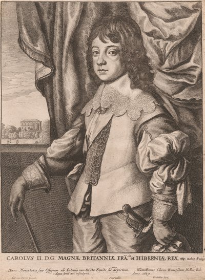 Karl II. D.G: Storbritannien Fra. og kongen af ​​Irland osv. af Wenceslaus Hollar