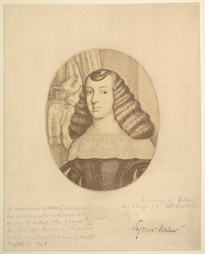 Catherine, prinsesse af Portugal, 1661. af Wenceslaus Hollar