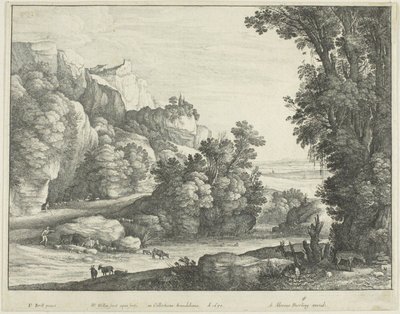 Kvæg drikker af Wenceslaus Hollar