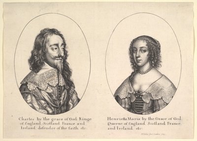 Charles I og Henrietta Maria, 1641. af Wenceslaus Hollar