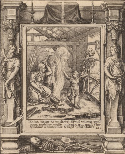 Barn, 1651. af Wenceslaus Hollar