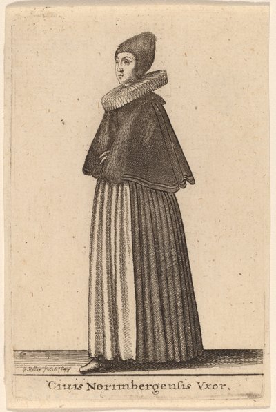 Hustru til en borger i Nürnberg af Wenceslaus Hollar