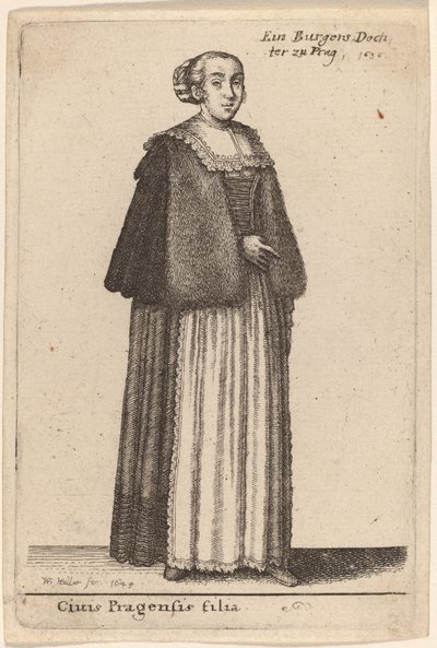 Datter af en borger i Prag af Wenceslaus Hollar