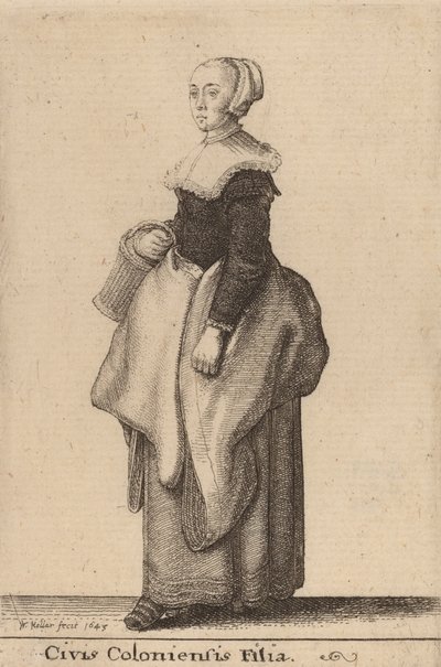 Borgerdatter af Köln, 1643. af Wenceslaus Hollar