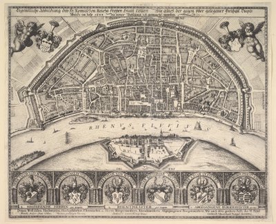 Köln og Deutz, 1635. af Wenceslaus Hollar