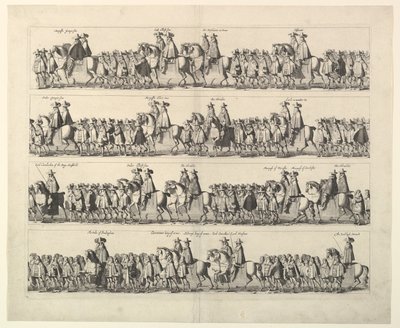 Kroningsprocession af Charles II gennem London, 1662. af Wenceslaus Hollar