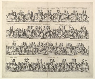 Kroningsprocession af Charles II gennem London, 1662. af Wenceslaus Hollar