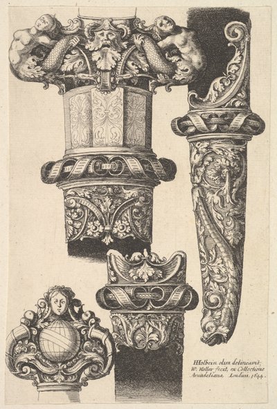 Daggarer og skeder, 1625-77. af Wenceslaus Hollar