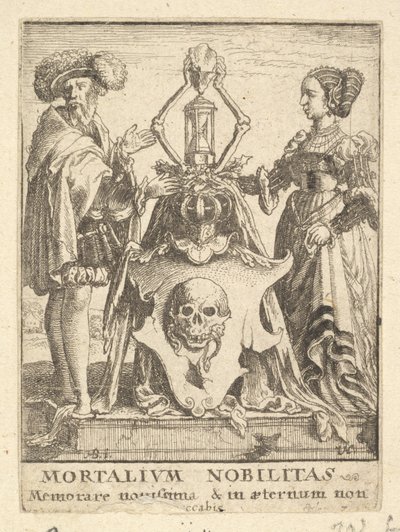 Dødens våbenskjold, fra Dødedansen, 1651. af Wenceslaus Hollar