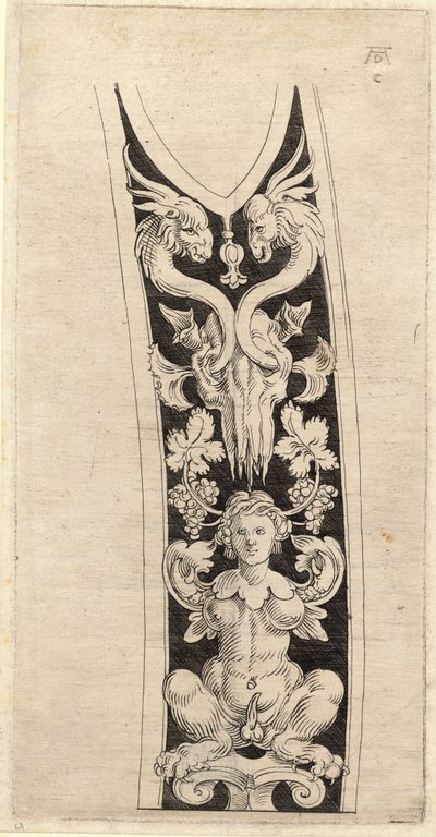 Design til en skede, efter tegning af Albrecht Durer af Wenceslaus Hollar