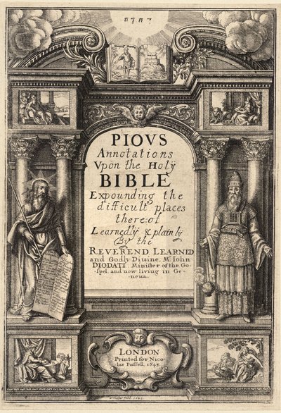 Diodati. fromme anmærkninger. Tilstand 1 af Wenceslaus Hollar