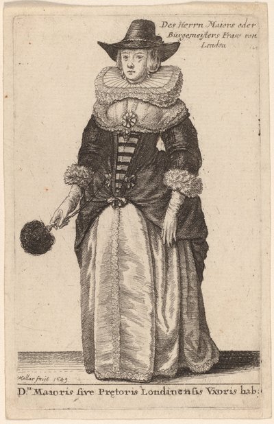 Hab for Lord Mayor eller Praetor of London: af Wenceslaus Hollar