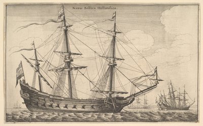 Hollandsk krigsskib, 1647. af Wenceslaus Hollar