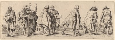 Otte tiggere. af Wenceslaus Hollar