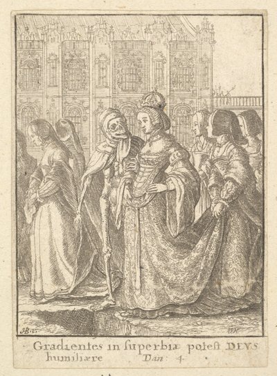 Kejserinde, fra Dødedansen, 1651. af Wenceslaus Hollar
