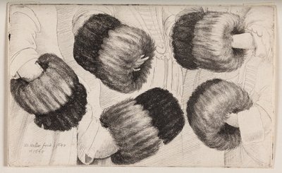 En muffe set på fem forskellige måder af Wenceslaus Hollar