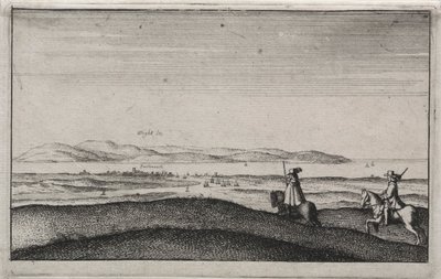 Engelsk udsigt: Isle of Wight fra Portsmouth. af Wenceslaus Hollar
