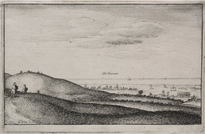 Engelsk udsigt: Old Shoreham af Wenceslaus Hollar