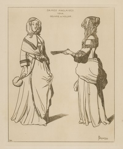 Engelske kvinder, 1644 af Wenceslaus Hollar