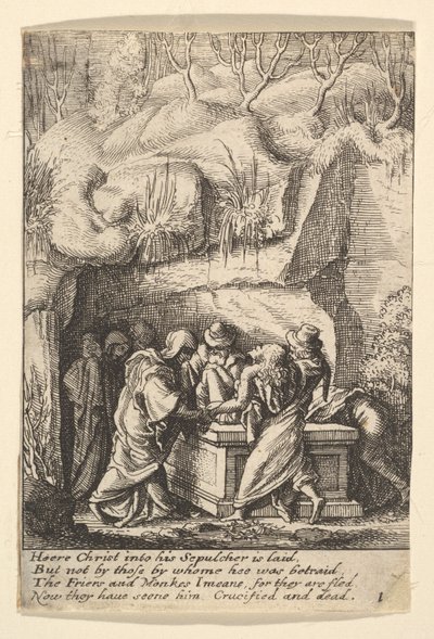 Begravelse, 1625-77. af Wenceslaus Hollar