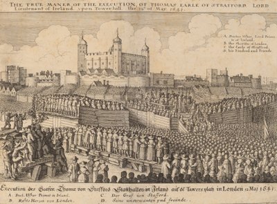 Henrettelse af Thomas Wentworth, 1641. af Wenceslaus Hollar