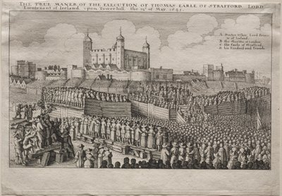 Henrettelse af jarlen af Strafford af Wenceslaus Hollar