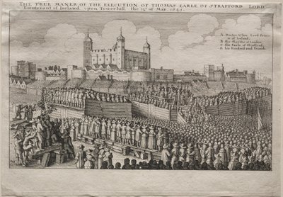 Henrettelse af jarlen af Strafford, 1641. af Wenceslaus Hollar