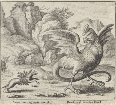 Fabel om basilisken og væselen Fabler (serietitel) af Wenceslaus Hollar