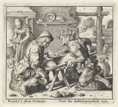 Fabel om Satyren og Bonden Fabler (serietitel) af Wenceslaus Hollar
