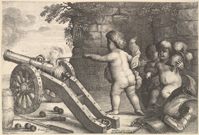 Fire de fire elementer, 1647. af Wenceslaus Hollar