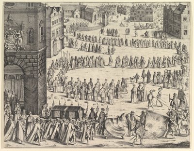 General Johann Baptista von Taxis begravelse, 1645. af Wenceslaus Hollar