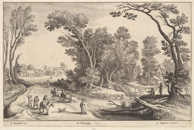 Går på markedet, 1652. af Wenceslaus Hollar