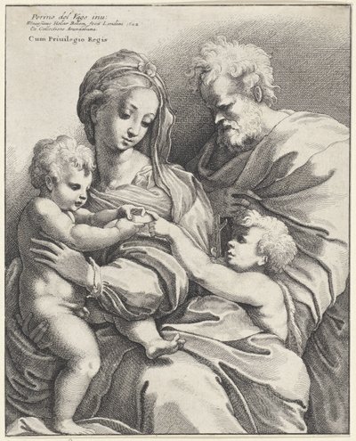 Hellig Familie med Johannes Døberen af Wenceslaus Hollar
