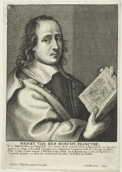 Hendrik van der Borcht den Yngre af Wenceslaus Hollar